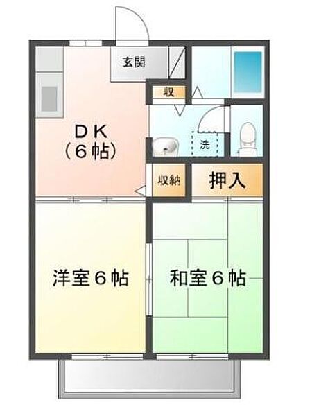 広島県福山市千田町３丁目(賃貸アパート2DK・2階・40.92㎡)の写真 その3