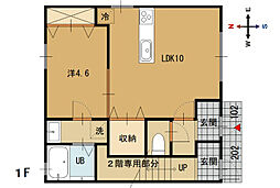 ラス・パルマス浜潮路通 1LDKの間取図画像