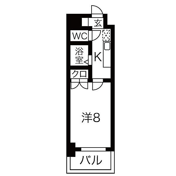 シティライフ港陽 ｜愛知県名古屋市港区港陽3丁目(賃貸マンション1K・8階・24.79㎡)の写真 その2