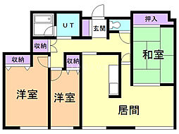 トーアパレス豊岡 3LDKの間取図画像