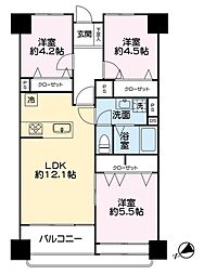 星和磯子マンション 3LDKの間取図画像