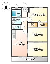 ヴァンベールI 101 ｜ 栃木県栃木市箱森町（賃貸マンション3DK・1階・57.33㎡） その2