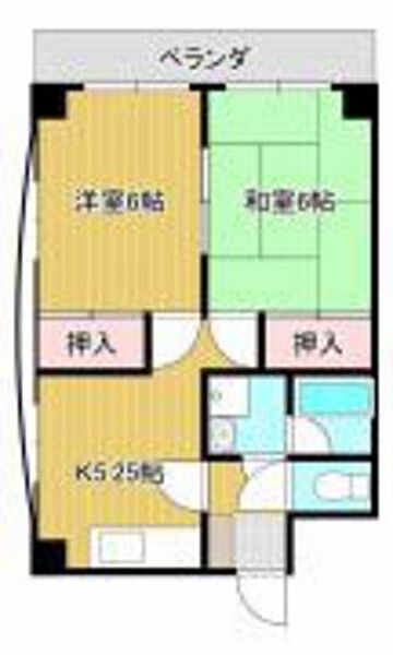 メゾン佐久間 ｜広島県安芸郡府中町みくまり2丁目(賃貸マンション2K・2階・39.00㎡)の写真 その2