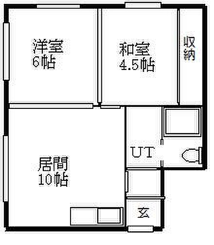 ロイヤル菊水 106｜北海道札幌市白石区菊水元町四条１丁目(賃貸アパート2LDK・2階・43.00㎡)の写真 その2