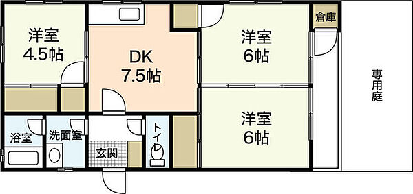 広島県広島市佐伯区五日市2丁目(賃貸アパート3DK・2階・59.60㎡)の写真 その2