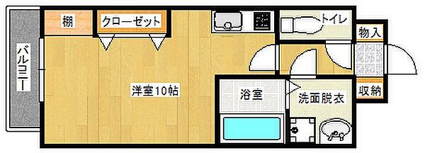 コートハウス中島通り 402｜福岡県北九州市小倉北区中島1丁目(賃貸マンション1R・4階・28.52㎡)の写真 その2