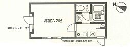 ドック・ウッド 1Kの間取図画像