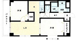フォレストマンション蒔田 2LDKの間取図画像