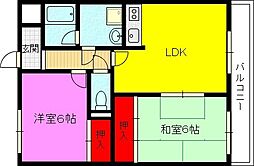 ファミーユ2 2LDKの間取図画像