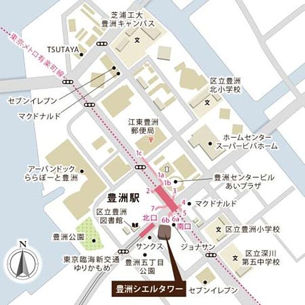 豊洲シエルタワー（TOYOSU CIEL TOWER） 31階 | 東京都江東区豊洲 賃貸マンション 地図