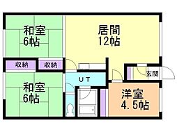 上田ハイツ 3LDKの間取図画像