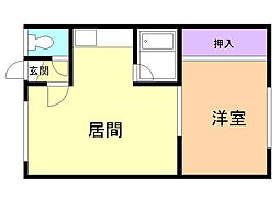 ブルーハウス 1LDKの間取図画像