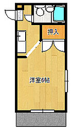 メゾン津田沼 1Kの間取図画像
