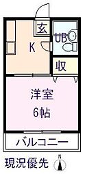 JR山陽本線 尾道駅 4.1kmの賃貸アパート 1階1Kの間取り