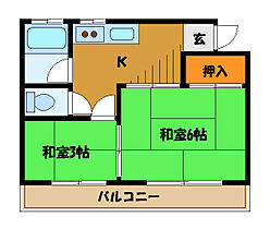 東京都国分寺市東恋ヶ窪６丁目6丁目（賃貸アパート2K・2階・27.00㎡） その2