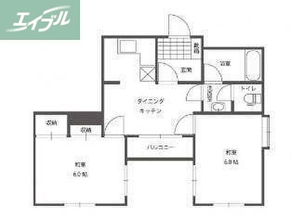 岡山県岡山市北区桑田町(賃貸マンション2DK・4階・40.41㎡)の写真 その2