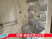 毎日の身だしなみはここでバッチリ！！シャンプードレッサー付の洗面台です。