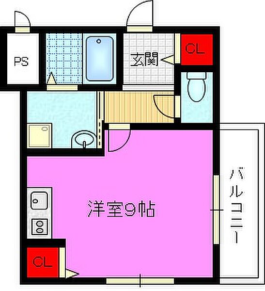 ピースコーポ ｜大阪府東大阪市中鴻池町２丁目(賃貸アパート1R・1階・25.72㎡)の写真 その2