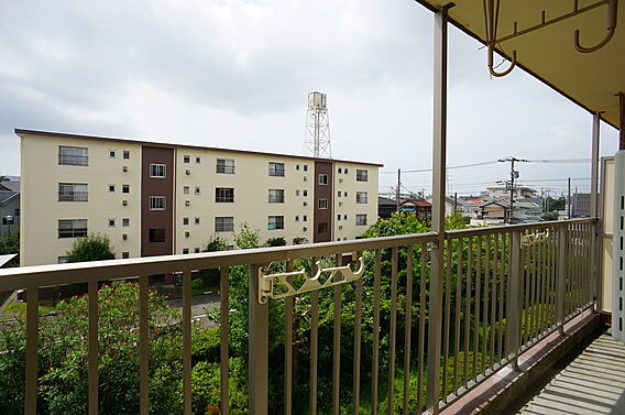 バルコニーから...