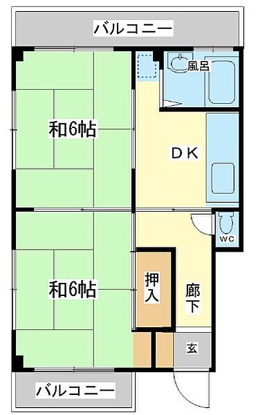 京口セントラルハイツ ｜兵庫県姫路市城東町野田(賃貸マンション2DK・3階・36.80㎡)の写真 その2