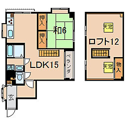 メゾン千夢 1LDKの間取図画像