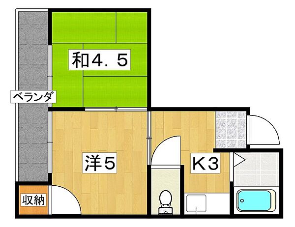 第三光永住 ｜大阪府寝屋川市緑町(賃貸マンション2K・2階・30.00㎡)の写真 その2