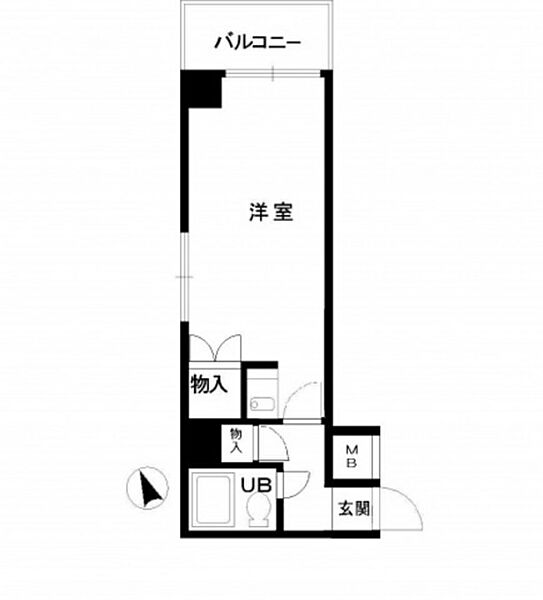 広島県広島市中区宝町(賃貸マンション1R・4階・20.38㎡)の写真 その2