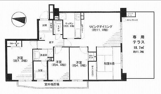 南側に面した日...