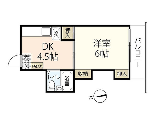 広島県広島市西区己斐本町3丁目(賃貸マンション1DK・2階・26.70㎡)の写真 その2