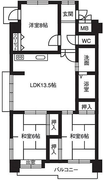 レジデンス　マサノ　1 ｜広島県福山市沖野上町4丁目(賃貸マンション3LDK・7階・75.01㎡)の写真 その2