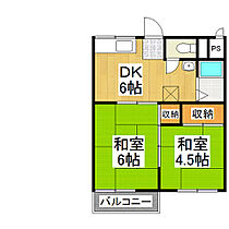 ふじハイツ  ｜ 長野県松本市大字島立（賃貸アパート2DK・2階・30.37㎡） その2