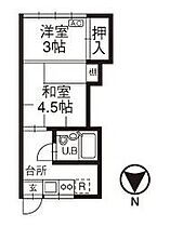 へるめすヴィラ 205 ｜ 石川県金沢市久安１丁目425（賃貸アパート1K・2階・23.18㎡） その2