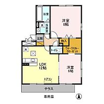 ヴェルフィーユ  ｜ 千葉県市原市ちはら台南２丁目（賃貸アパート2LDK・1階・58.81㎡） その2