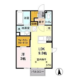 ブラウバウムA 1LDKの間取図画像