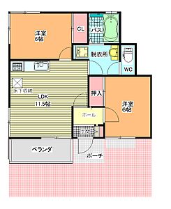 間取り：シンプルで使いやすい間取り