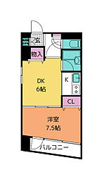 上杉NSビル 1DKの間取図画像