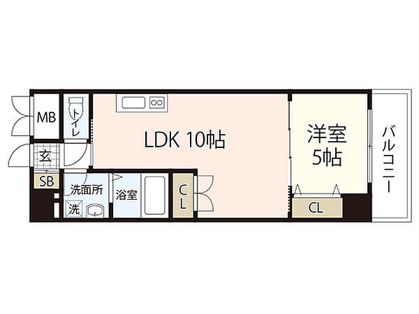 リーベングランツ平和大通り ｜広島県広島市中区舟入町(賃貸マンション1LDK・11階・37.45㎡)の写真 その2