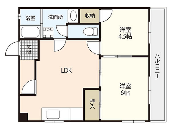 第3松本マンション ｜広島県広島市西区草津東1丁目(賃貸マンション2LDK・3階・48.00㎡)の写真 その2