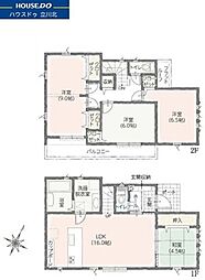 未入居物件　福生市福生　全9邸8号棟 4LDKの間取り