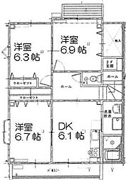 間取図画像 3DK