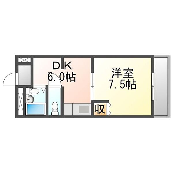 香川県高松市松並町(賃貸マンション1DK・2階・29.16㎡)の写真 その4