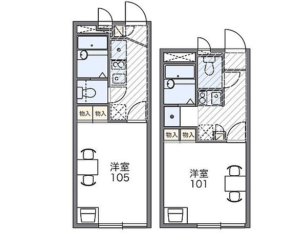 レオパレスグリーンサイド16 1階 | 千葉県流山市南流山 賃貸マンション 間取