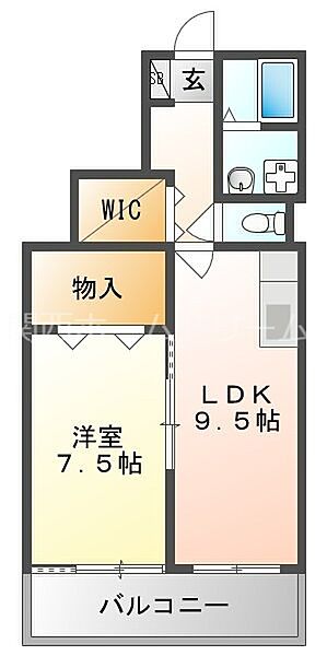 大阪府門真市末広町(賃貸マンション1LDK・4階・40.00㎡)の写真 その2