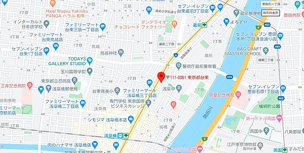 レジディア浅草橋 3階 | 東京都台東区蔵前 賃貸マンション 地図