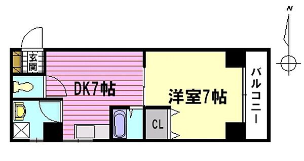 福助堂ビル ｜広島県広島市南区東雲本町3丁目(賃貸マンション1DK・5階・32.58㎡)の写真 その2