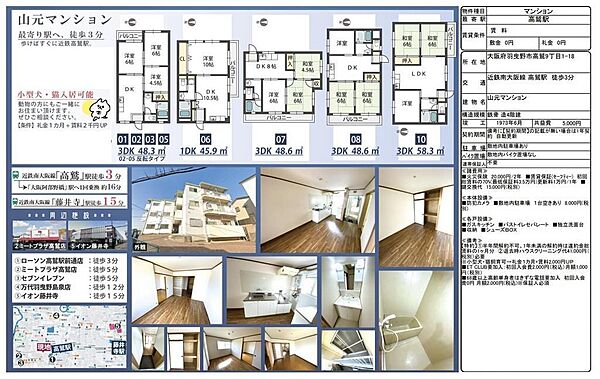 山元マンション ｜大阪府羽曳野市高鷲９丁目(賃貸マンション3DK・3階・48.33㎡)の写真 その28