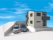 参考間取り　外観イメージパース
