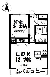 SouthPlace 1LDKの間取図画像