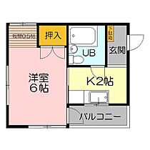 コーポかのう B-2 ｜ 鳥取県米子市岩倉町（賃貸アパート1K・2階・23.85㎡） その2