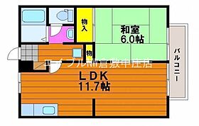 パレロッサ陣之内Ａ  ｜ 岡山県倉敷市中島（賃貸アパート1LDK・2階・40.90㎡） その2